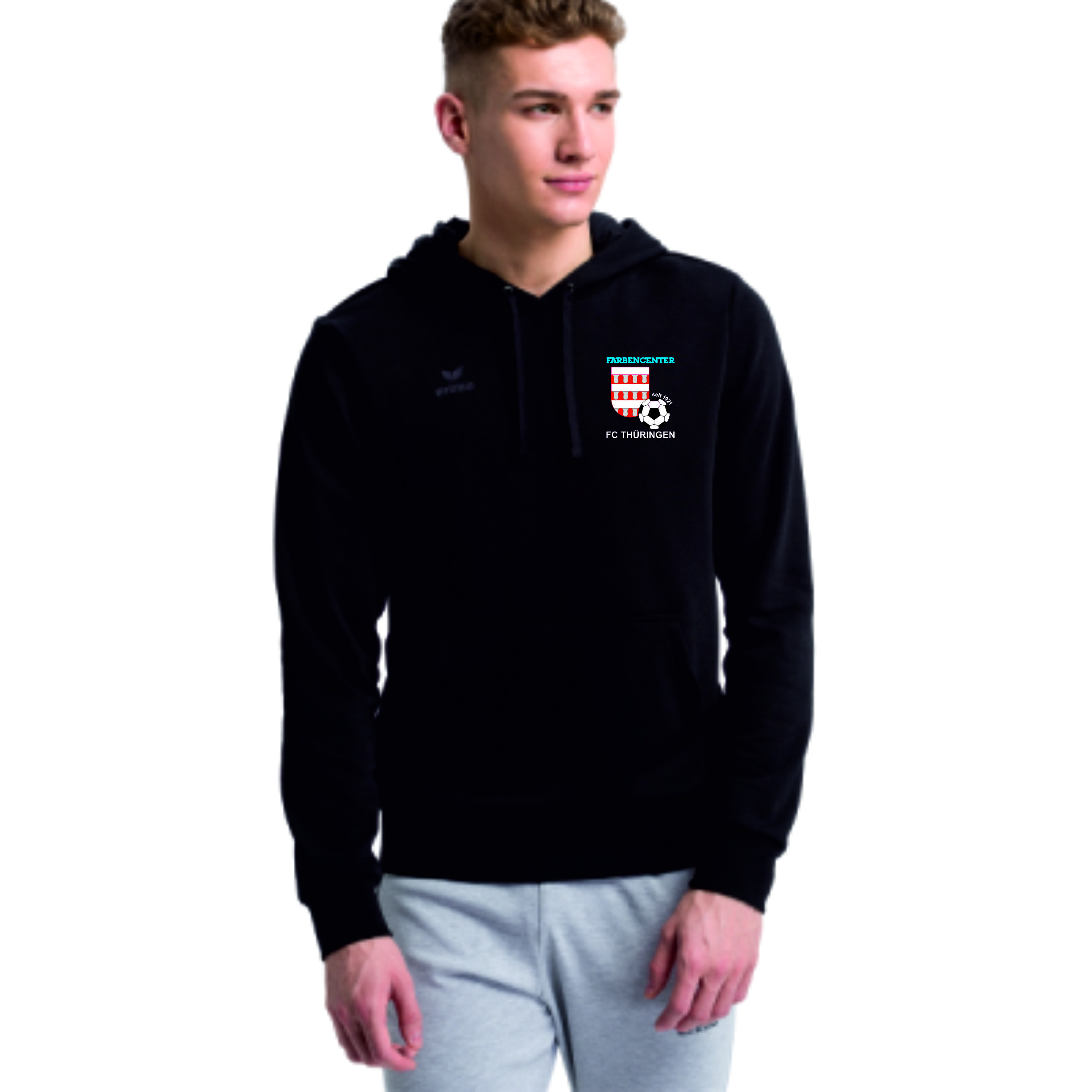 Erima Herren/Kinder Kapuzensweat schwarz
